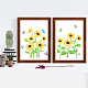 4pcs Butterfly Bee Sunflower Stencil for Painting 11.8×11.8inch Large Boho Sunflower Stencils with Paint Brush Nature Floral Sun Flower Template for Wood Wall Furniture Decor DIY Crafts DIY-MA0002-71-6