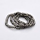Half Plated Faceted Rondelle Electroplate Glass Beads Strands GLAA-A024C-HP02-2