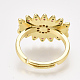 Adjustable Brass Micro Pave Cubic Zirconia Finger Rings RJEW-S044-059-3