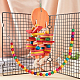 Ahandmaker giocattolo da masticare pappagallo in legno stile 2 pz 2 AJEW-GA0003-38-4