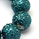 Baking Painted Textured Glass Pearl Round Bead Strands HY-Q002-10mm-10-3