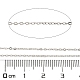 Rhodinierte flache Kabelketten aus 925 Sterlingsilber STER-F052-04P-02-2