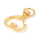 Heart Shape Zinc Alloy Swivel Lobster Claw Clasps X-IFIN-WH0053-01G-2