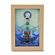 Soporte de marco de imagen de chakra de piedras preciosas de yoga DJEW-F021-05E-1