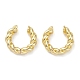 Torsion anneau rack placage laiton manchette boucles d'oreilles pour femmes hommes EJEW-K245-10G-1
