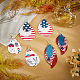 SUPERFINDINGS 184Pcs DIY American Style PU Leather Earring Making Kits DIY-FH0002-25-5