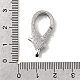 Застежки-клешни из прозрачной латуни с кубическим цирконием KK-Z078-49B-P-3