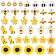 PH PandaHall 40pcs Bee Flower Charms FIND-PH0004-92-1
