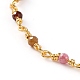 Bracelets de perles de pierres naturelles rondes à facettes BJEW-JB05768-3