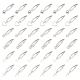 Craspire 36 個 6 スタイル鉄スナップ ヘア クリップ  真鍮のチャーム  女の子のためのヘアアクセサリー  バタフライ＆ハート＆スター  プラチナ  62~72mm  6個/スタイル PHAR-CP0001-08-1
