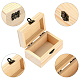 Gorgecraft 4pcs caja de tapa abatible de madera rectangular OBOX-GF0001-08-3