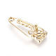 Golden Plated Alloy Brooches JEWB-WH0003-08G-2