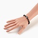 Natural Black Agate(Dyed) Beads Stretch Bracelets BJEW-JB03966-01-3