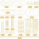 Kits de fabrication de boucles d'oreilles pendantes de perles d'imitation de bricolage sunnyclue DIY-SC0016-51-2