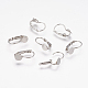 DIY Platinum Plated Brass Leverback Earring Findings Fit for Cameo Cabochons X-KK-B797-3-1