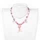 Braccialetti e set di gioielli in plastica imitazione perla elasticizzata X-SJEW-JS01053-03-5