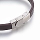 Microfibra pulseras cordón de cuero BJEW-L635-01B-01-3