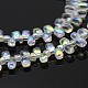Galvanisieren Sie tropfenförmige Perlenstränge aus Glas EGLA-J073-FR01-1