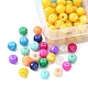 720Pcs 12 Colors Drawbench & Crackle Style Glass Beads Strands DGLA-FS0001-02-3