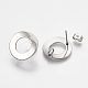 304 Stainless Steel Stud Earring Findings X-STAS-Q231-07A-2