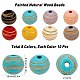 SUNNYCLUE 80Pcs 8 Colors Painted Natural Wood Beads WOOD-SC0001-34-2