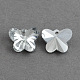 Farfalla placcato pendenti di vetro X-EGLA-R083-01-1