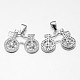Fahrrad 925 Sterling Silber Micro Pave Zirkonia Charms STER-F011-109-1