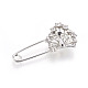 Platinum Plated Alloy Brooches JEWB-WH0003-05P-1