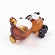 手作りランプワーク子犬ホームディスプレイ装飾  ソーセージドッグ/ダックスフント  カラフル  16x19x21mm LAMP-J084-06-4