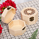 Gorgecraft 2pcs forme octogonale boîte de rangement en bois creux non fini OBOX-GF0001-10-4
