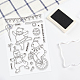 GLOBLELAND Circus Bear Silicone Clear Stamps Cute Cartoon Animal Transparent Stamps for Birthday Easter Holiday Cards Making DIY Scrapbooking Photo Album Decoration Paper Craft DIY-WH0167-56-617-6