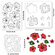 Globleland 1 Sheet PVC Plastic Stamps with 1Pc Carbon Steel Cutting Dies Stencils and 1 Set PET Drawing Painting Stencils DIY-GL0009-04-7