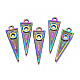Anhänger-Cabochon-Fassungen in Regenbogenfarben PALLOY-N163-111-NR-1