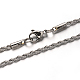 Colliers avec chaînes de corde en 304 acier inoxydable NJEW-O067-B-37-1