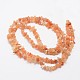 Chips Natural Red Aventurine Beads Strands G-N0164-37-3