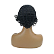 フルヘッドのかつら  短い巻き毛のかつら  合成かつら  黒人女性のためのかつら  ブラジルヘアウィッグ  耐熱高温繊維  ブラック  11.81インチ（30cm） OHAR-L010-015-9