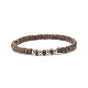 Ensemble de bracelets extensibles en perles d'obsidienne naturelle BJEW-JB07501-5
