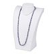 Natürlicher blauer Fleck Jaspis Perlen Mehrzweck Halsketten / Wickelarmbänder NJEW-K095-A03-4
