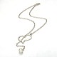 Collares de aleación de plata chapados en color corazón lariat NJEW-JN01010-01-2