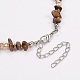 Natural Tiger Eye and Glass Seed Beads Tiered Necklaces X-NJEW-K100-05C-4