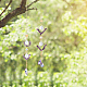 Gomakerer 2pcs 2 style larme k9 verre & naturel améthyste puce pendentif décorations HJEW-GO0001-04-6