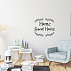 Rechteck mit Wort Home Sweet Home PVC-Wandaufkleber DIY-WH0228-121-4