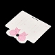 厚紙ヘアクリップ表示カード  ちょう結びの長方形  ホワイト  9x10.2x0.06cm  穴：8mm CDIS-A006-14-4