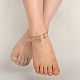 Tibetan Style Alloy Star Charm Anklets AJEW-AN00012-02-2