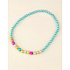 Mode Nachahmung Acryl Perle dehnbar Halsketten für Kinder NJEW-JN00425-06-3