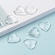 Cabochons cardiaques de verre transparent X-GGLA-R021-20mm-8