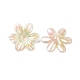 Absプラスチック模造真珠ビードキャップ  ABカラー  5  - 花びらの花  トウモロコシの穂の黄色  26x23x7mm  穴：1mm OACR-A020-04-2