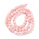 5 filo di perline di quarzo rosa naturale G-YW0002-02-1