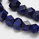 Lapis lazuli naturelles teints polyèdre brins de perles G-M239-57A-1