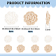 Benecreat 16 個 2 色手作りポリエステル編み飾りアクセサリー  DIYミシンクラフト用  花  ミックスカラー  60~65x5.5mm  8個/カラー DIY-BC0006-63-2